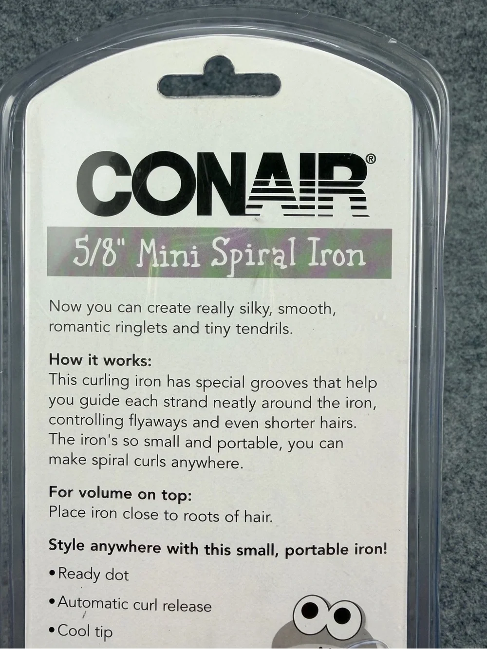 Claire’s by Conair Mini Spiral Iron‎ 5/8” Curling Iron Purple CD55RBCCB NEW